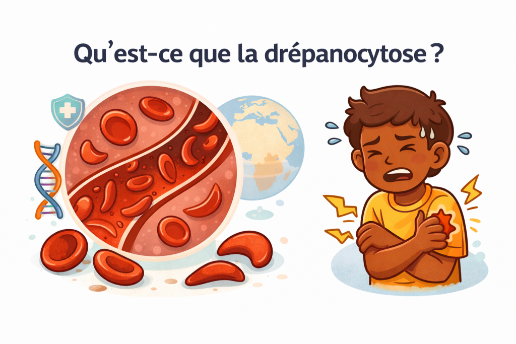 un enfant qui se tord de douleur à cause de la drépanocytose